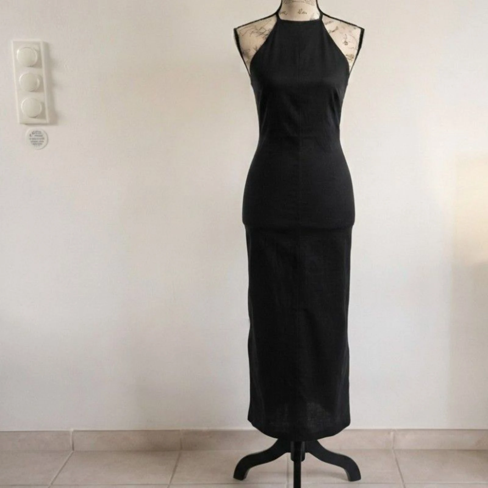 Robe longue noire taille S camaîeu très bon état